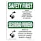 Signmission OSHA Sign, Avoid Contamination Bilingual, 5in X 3.5in Decal, 10PK, 3.5" W, 5" L, Landscape, PK10 OS-SF-D-35-L-10739-10PK - alternate 1